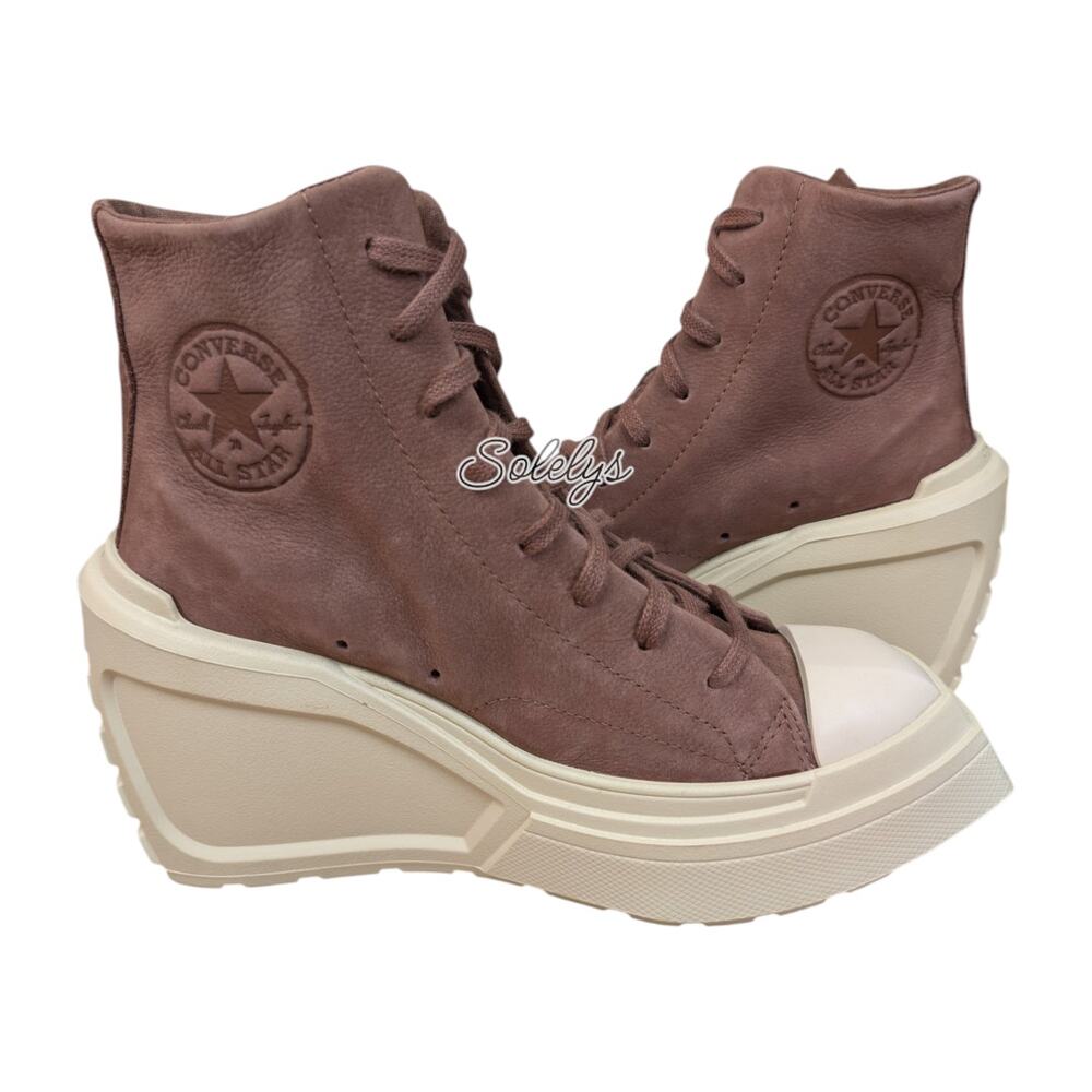 Converse Chuck 70 De Luxe Wedge Platform Suede Nubuck Bear Nap Miso Brown 7.5